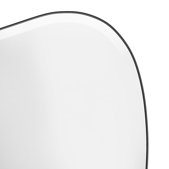 Hängespiegel im schwarzen Rahmen Frivatti, 60x100 cm, unregelmäßige Form