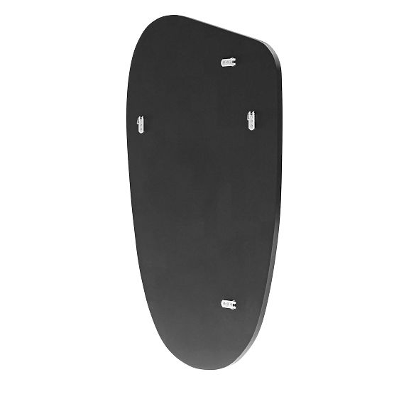 Hängespiegel im schwarzen Rahmen Frivatti, 60x100 cm, unregelmäßige Form