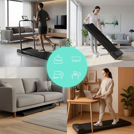 Heimlaufband mit elektrischem Halter Walking Pad Training unter dem Tisch 10 km/h ModernHome