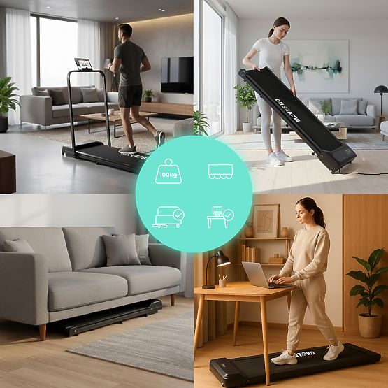 Heimlaufband mit elektrischem Halter Walking Pad Training unter dem Tisch 10 km/h ModernHome