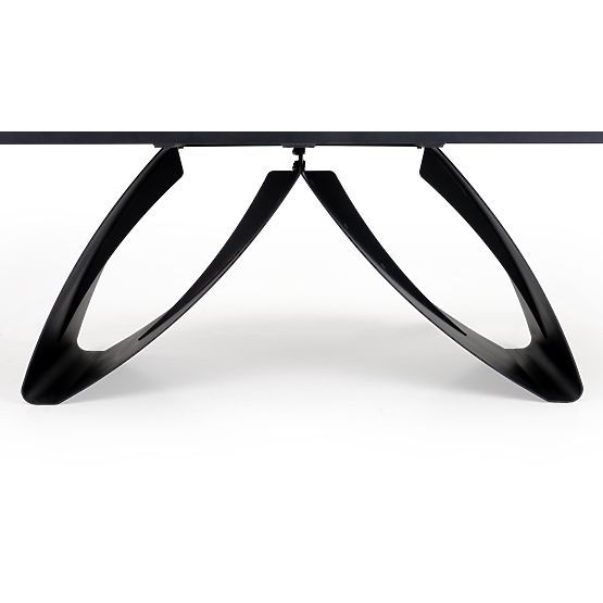 HILARIO ausziehbarer Tisch, Platte - Nussbaum, Beine - schwarz (3p=1Stk)