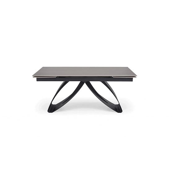 HILARIO ausziehbarer Tisch, Platte - Nussbaum, Beine - schwarz (3p=1Stk)