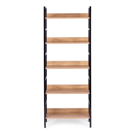 Hoher Loft-Regal 5 Böden Metall MDF ModernHome