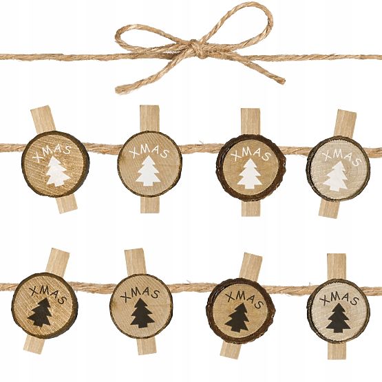 HOLZKLAMMERN 8 STK. BÄUME KL-21X11