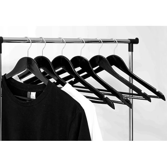 Holzkleiderbügel RONDO Set 10 Stück schwarz
