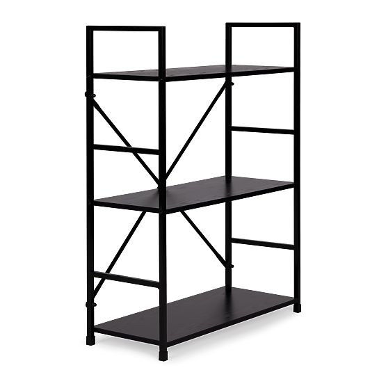 Holzregal mit breitem Metallrahmen LOFT 3 Regale schwarz
