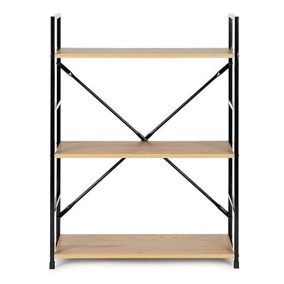 Holzregal mit Metallrahmen breit LOFT 3 Regalböden