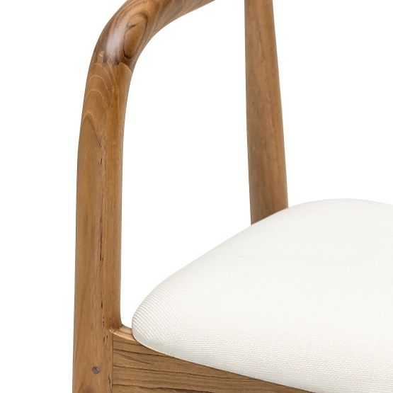 Holzstuhl Ludvika 2.0, abgerundet, natur/creme