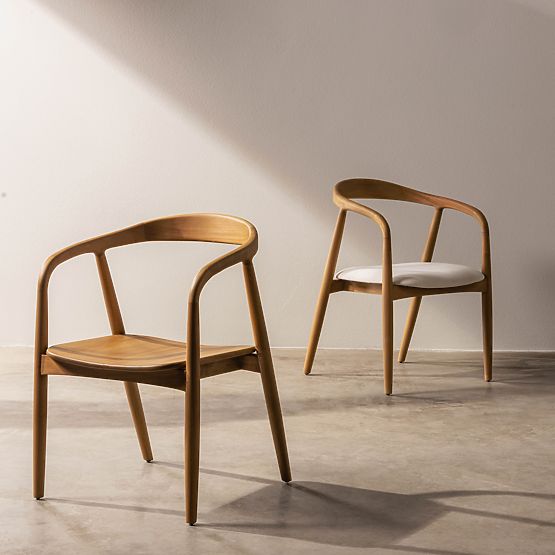 Holzstuhl Ludvika, abgerundet, natur