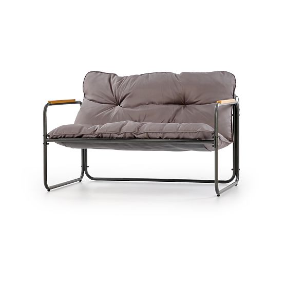 HUDSON, Garten-Set (Sofa, 2x Sessel, Tisch), grau / braun (1p=1Set)