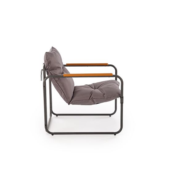 HUDSON, Garten-Set (Sofa, 2x Sessel, Tisch), grau / braun (1p=1Set)