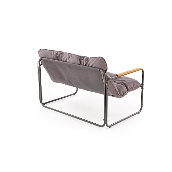 HUDSON, Garten-Set (Sofa, 2x Sessel, Tisch), grau / braun (1p=1Set)