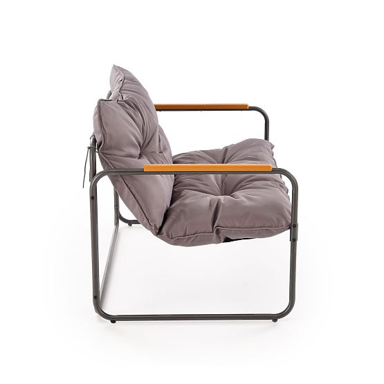 HUDSON, Garten-Set (Sofa, 2x Sessel, Tisch), grau / braun (1p=1Set)