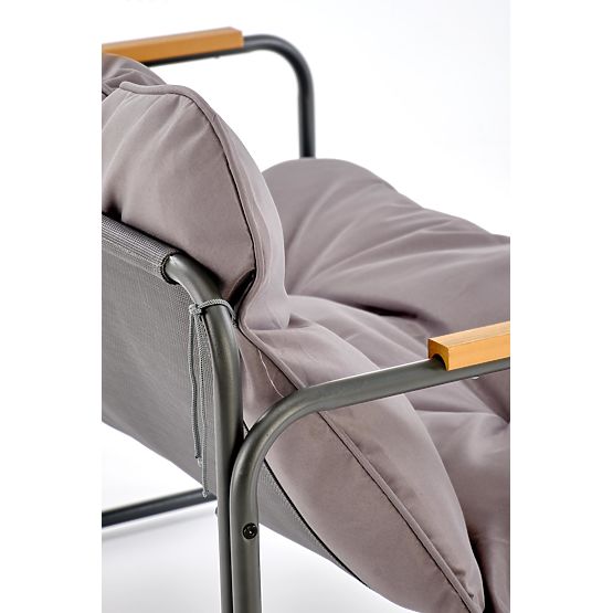 HUDSON, Garten-Set (Sofa, 2x Sessel, Tisch), grau / braun (1p=1Set)