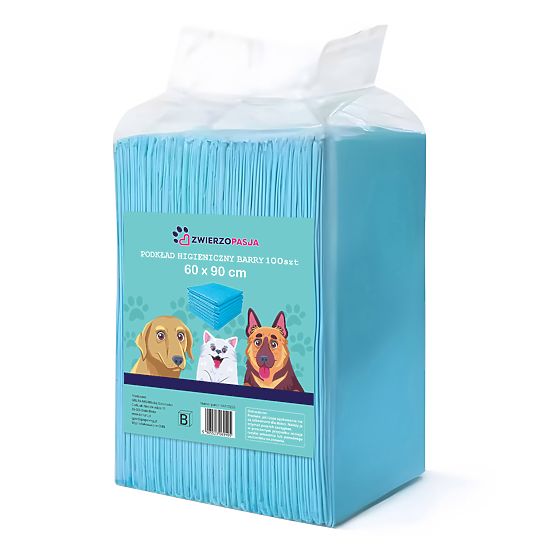 Hygienische Unterlagen für Tiere BARRY 60x90 100 Stk