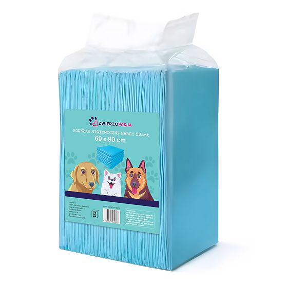Hygienische Unterlagen für Tiere BARRY 60x90 50 Stk.