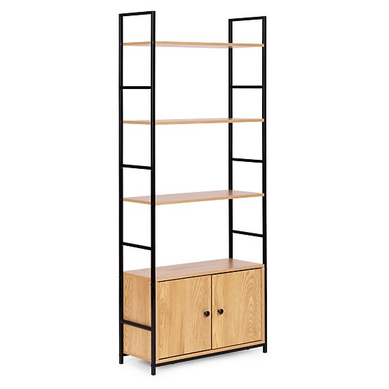 Industrielles Loft-Regal mit Schrank 4 Regalböden ModernHome