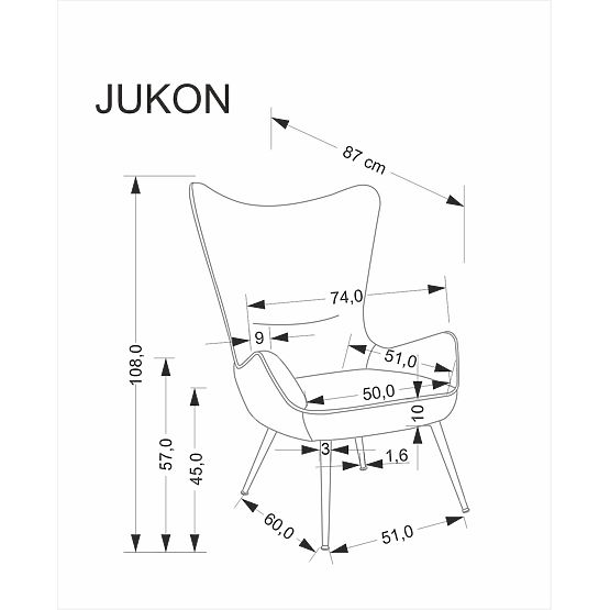JUKON cremefarbener Relaxsessel