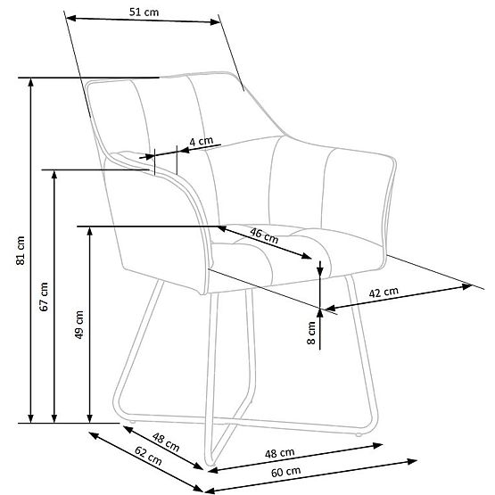 K377 Stuhl grau (1p=2 Stk.)