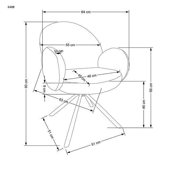 K498 Stuhl grau (1p=2 Stück)
