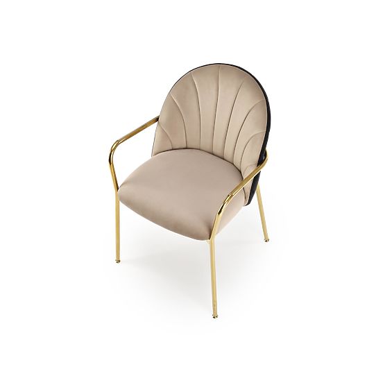 K500 Stuhl beige / schwarz (1p=2 Stk.)