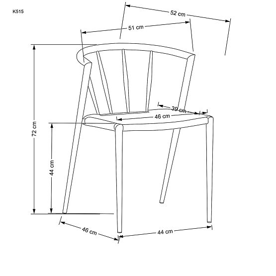 K515 Stuhl Natur (1p=4Stk)