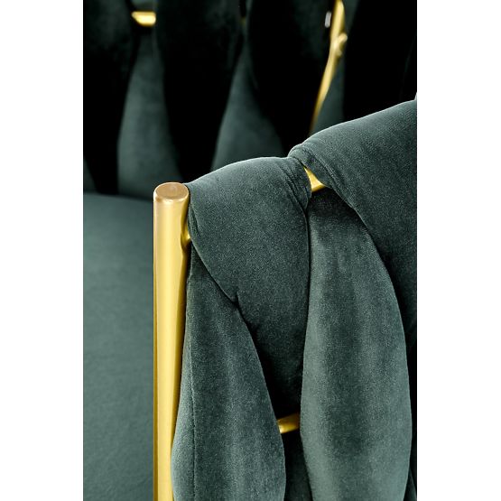 K517 Stuhl dunkelgrün / gold (1p=2Stk)