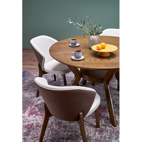 K583 Stuhl, Walnuss / Braun / Beige (1p=2Stk)