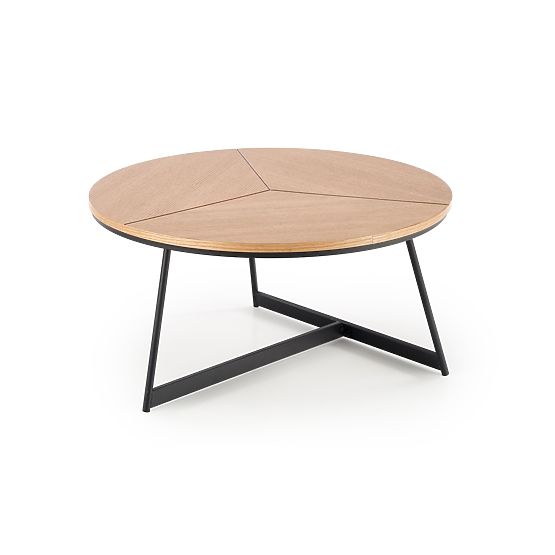 KARIDA Couchtisch aus Naturholz Eiche/Schwarz (1p=1 Stk)