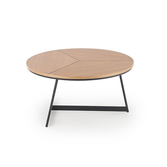 KARIDA Couchtisch aus Naturholz Eiche/Schwarz (1p=1 Stk)