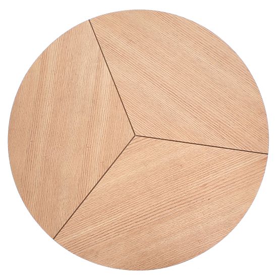 KARIDA Couchtisch aus Naturholz Eiche/Schwarz (1p=1 Stk)