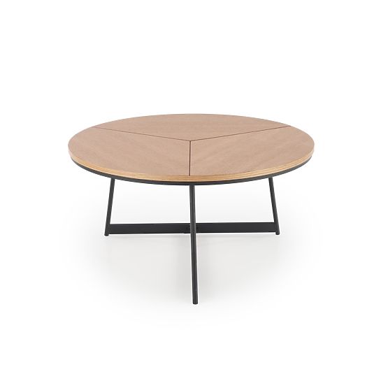 KARIDA Couchtisch aus Naturholz Eiche/Schwarz (1p=1 Stk)