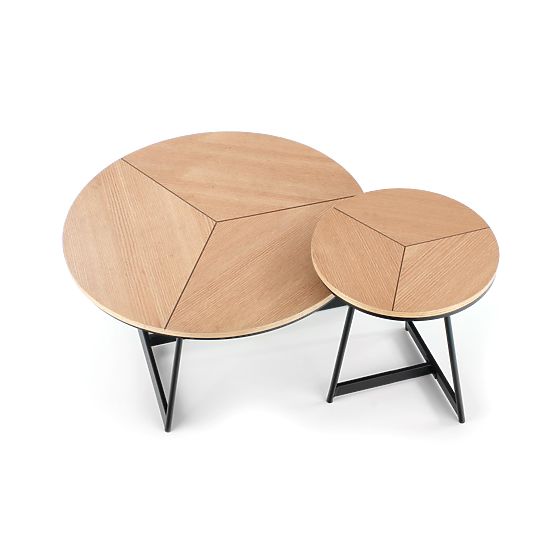 KARIDA-S Konferenztisch Eiche natur/schwarz (1p=1 Stk)