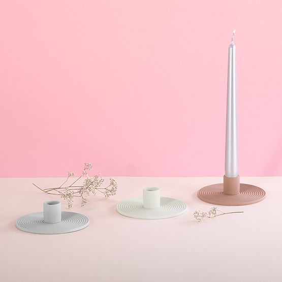 Kerzenhalter MORAB graue Farbe Boho-Stil für Innenräume AmeliaHome