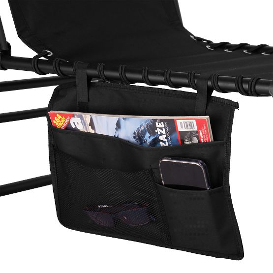 Klappbare Gartenliege verstellbar FENIKS schwarz