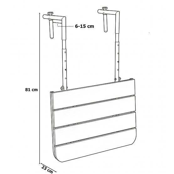 Klappbarer Balkontisch ARETTO schwarz