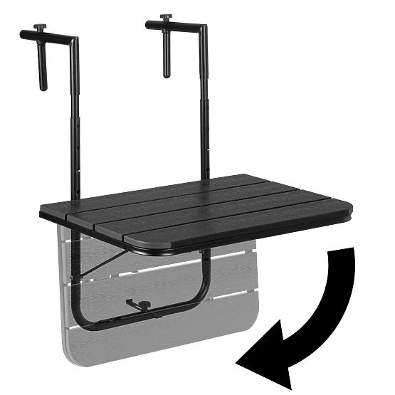 Klappbarer Balkontisch ARETTO schwarz