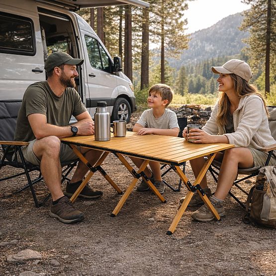 Klappbarer Campingtisch 120x60 cm mit Tasche MultiGarden