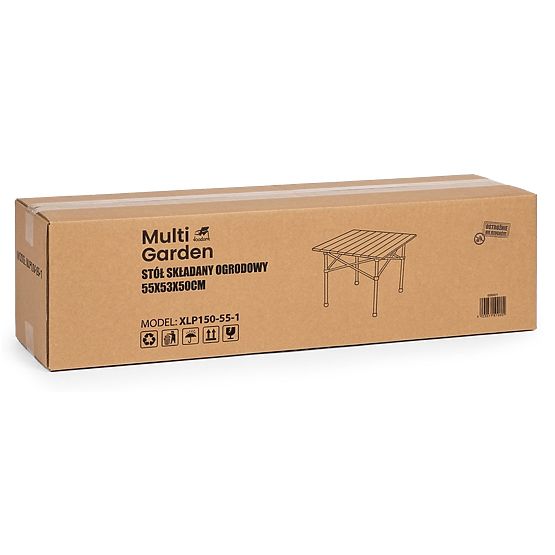 Klappbarer Campingtisch 53x55 cm mit Tasche schwarz MultiGarden