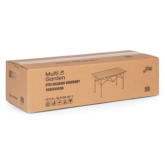 Klappbarer Campingtisch 95x55 cm mit Tasche schwarz MultiGarden