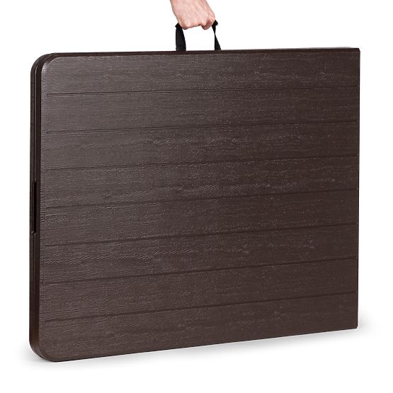 Klappbarer Catering-Bankett-Gartentisch 180 cm braun ModernHome