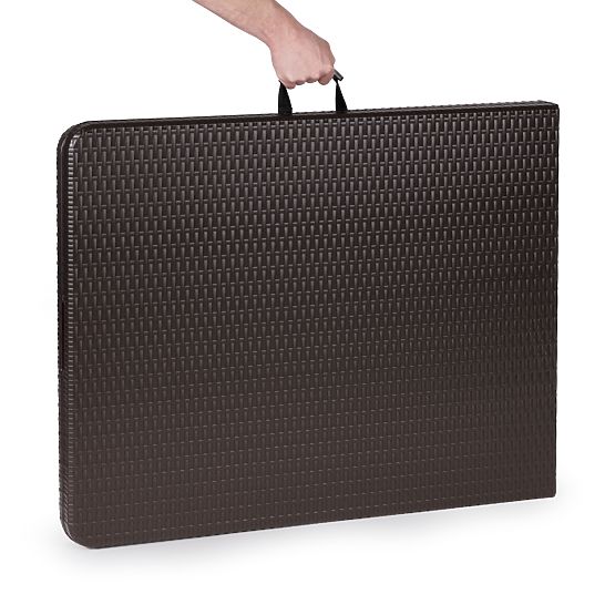 Klappbarer Catering-Gartenbankettisch 180 cm Rattan ModernHome