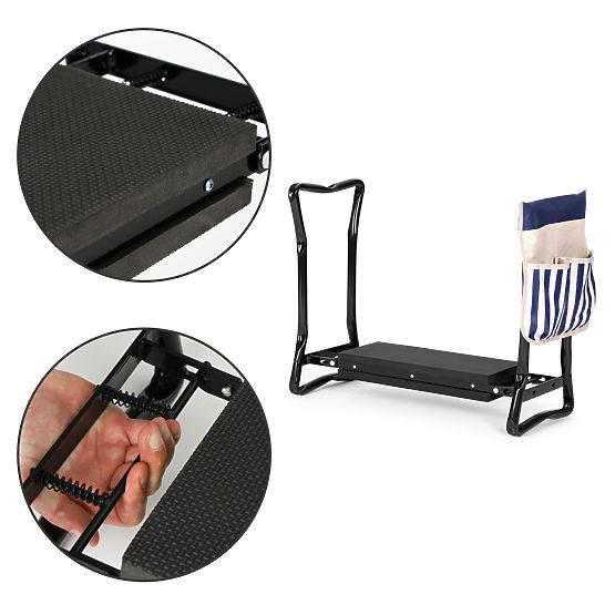 Klappbarer Kniehocker - 2-in-1 Gartenhocker - Blau