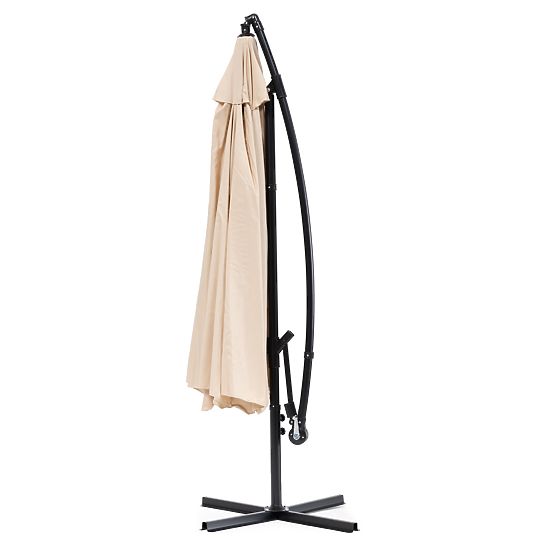 Klappbarer Sonnenschirm für die Terrasse - Beige