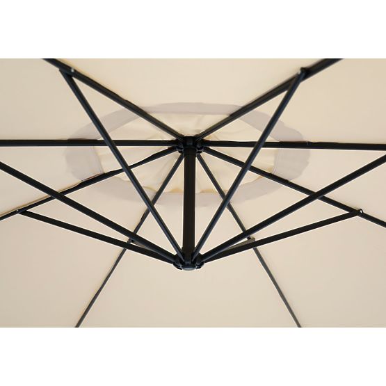 Klappbarer Sonnenschirm für die Terrasse - Beige