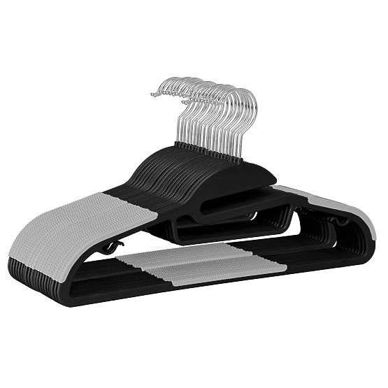Kleiderbügel Flexi Set 10 Stück schwarz-grau