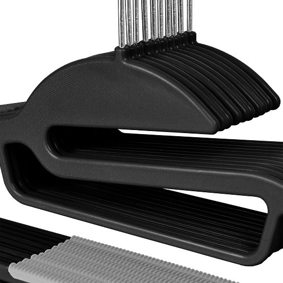 Kleiderbügel Flexi Set 10 Stück schwarz-grau