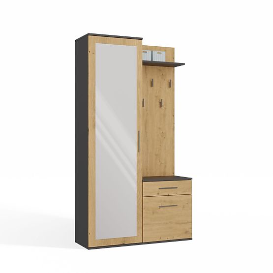 Kleiderschrank DUO ANTHRAZIT ARTISAN