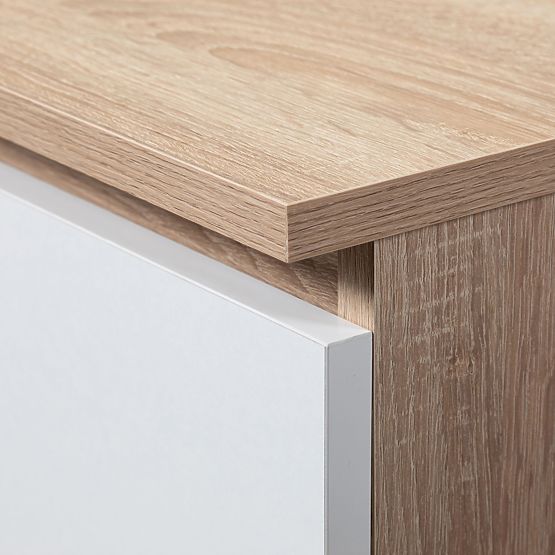 KLEIDERSCHRANK STAR S 60 cm 2 TÜREN 2 SCHUBLADEN SONOMA / WEISS