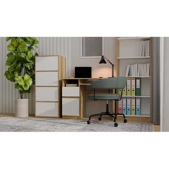 Kommode ALMA Front WEISS Korpus EICHE ARTISAN